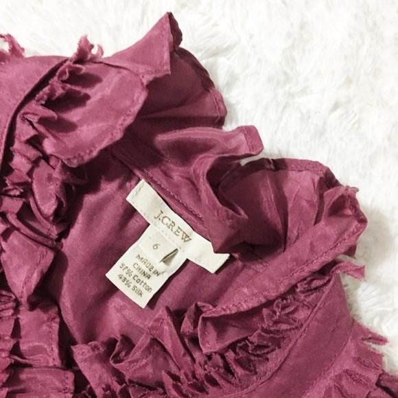 J. Crew | Blush Pink Ruffle Blouse - Picture 6 of 7